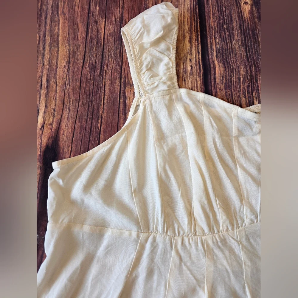 Torrid Plus Size 4X Challis Corset Top Ivory dew Smocked Back New w/ Tags - Picture 10 of 12